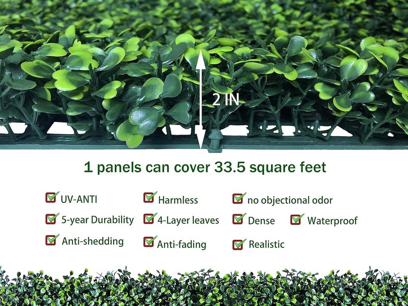 ODTORY Artificial Ivy Privacy Fence Wall Screen,40X120 in(33.5 sqft) UV-Anti Faux Boxwood Roll Panels Greenery Backdrop Ivy Vine Leaf Hedges Fence Panels for Indoor Outdoor Green Wall Decor - Image 3